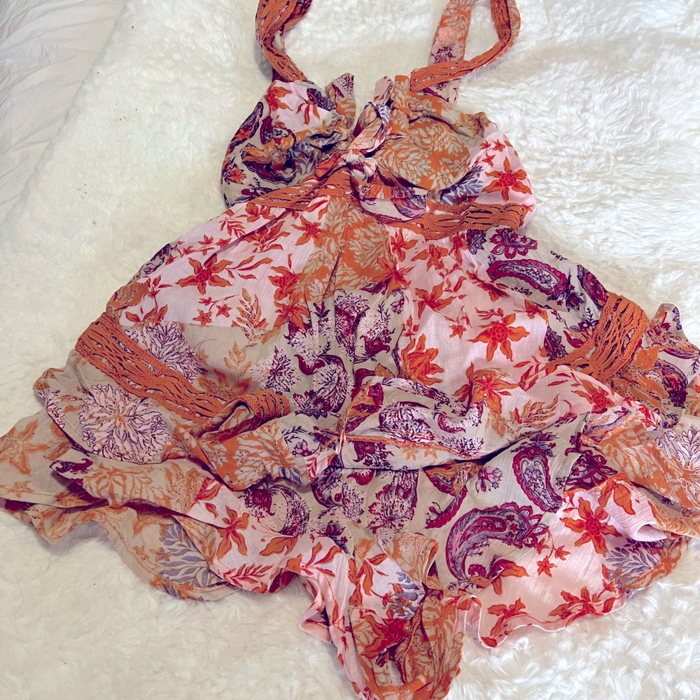 Free peoples open back romper